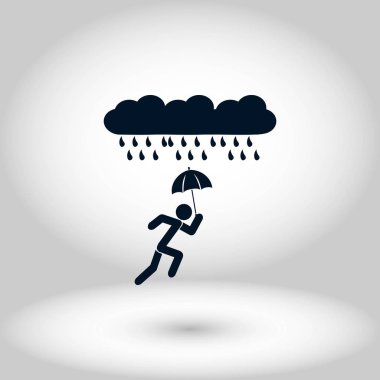 Yalnız yağmur simgesi