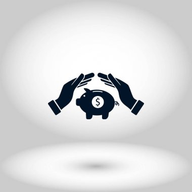 Kaydetme, kumbara vektör simgesi