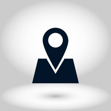 harita simgesi üzerinde toplu iğne