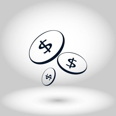 Düz para vektör simgesi 