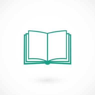 kitap simgesi beyaz arkaplanda izole edildi