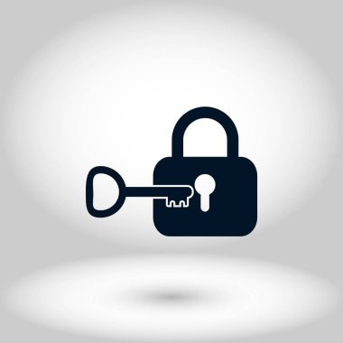 Kilit ve anahtar vektör simgesi