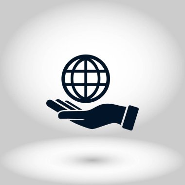 El ele tutuşan dünya - vektör simgesi