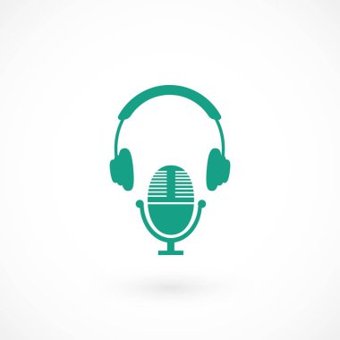  kulaklık ve mikrofon simgesi