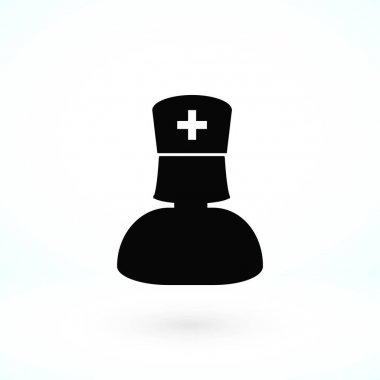 Hemşire simge vektör