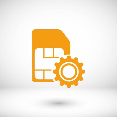 SIM kartı ayarı basit simgesi 