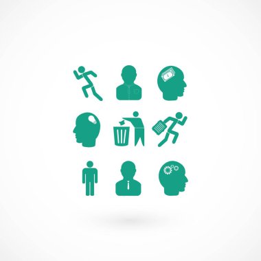 siyah çalışma işadamı simgesi