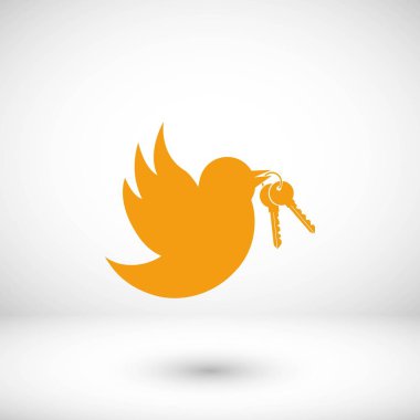  Tuşları simgesi olan kuş