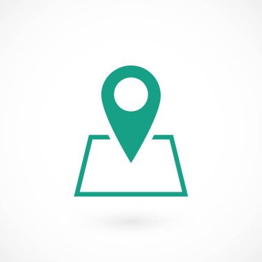 harita simgesi üzerinde toplu iğne