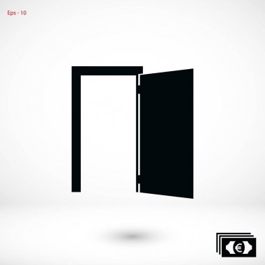 Kapı simge vektör