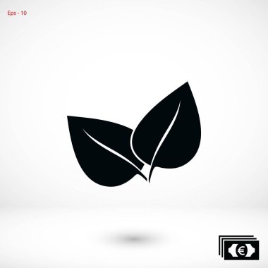 Yaprak vektör simgesi