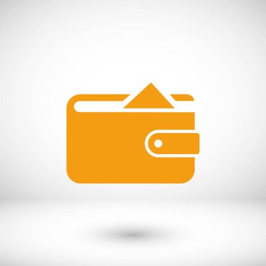 Düz uzun gölge cüzdan simgesi