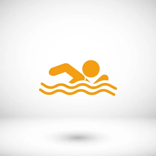 Vector icono de natación — Vector de stock