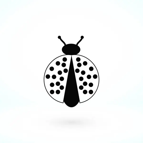Lieveheersbeestje pictogram vector — Stockvector