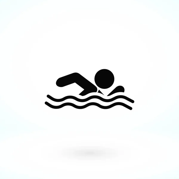 Vettore icona nuoto — Vettoriale Stock