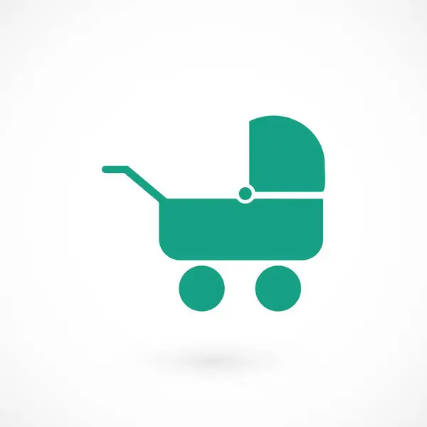 Icon-Vektor für Kinderwagen — Stockvektor