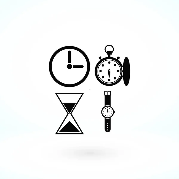 Horloges iconen vector — Stockvector