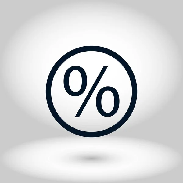 Vetor ícone por cento — Vetor de Stock