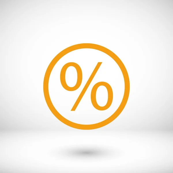 Vetor ícone por cento —  Vetores de Stock