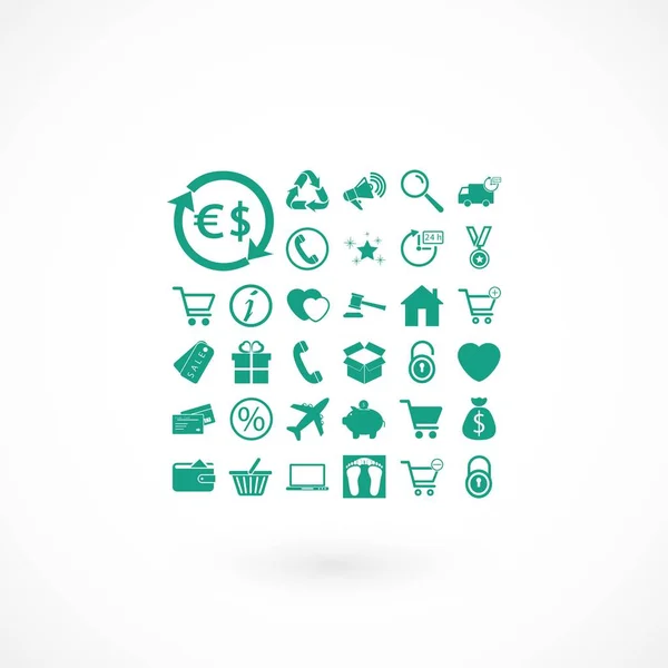 Shopping icons vector — Stock Vector