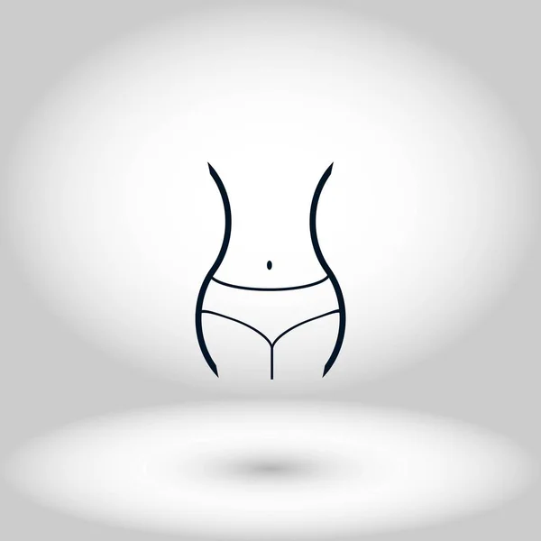 Icono de la cintura de la mujer — Vector de stock