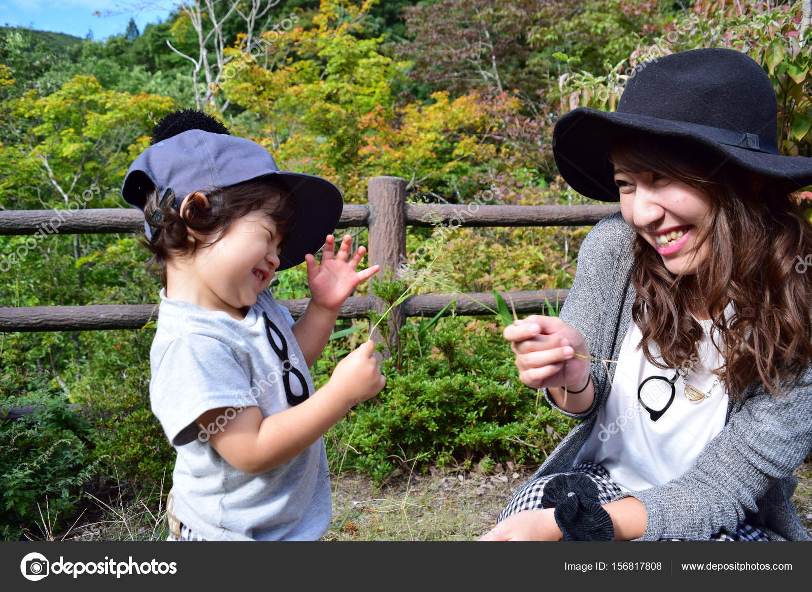 Japanese Mom Young Son