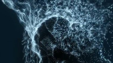 Toz parçacıkları soyut ışık bokeh hareket başlık sinematik arka plan döngü