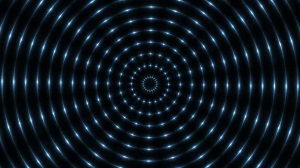 Vj 蓝色光事件音乐会舞蹈音乐录影带阶段方抽象 led 的霓虹灯隧道背景循环 — 图库视频影像