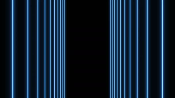 Vj 青い光イベント コンサート ダンス ミュージック ビデオ ステージ パーティー抽象的な led ネオン トンネル バック グラウンド ループ — ストック動画