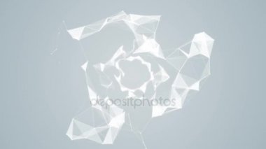 Pleksus soyut ağ teknolojisi iş bilim arka plan vj döngü beyaz