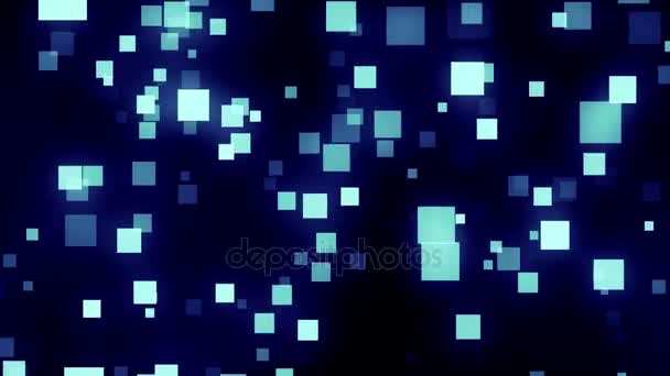 Particles square dust abstract light bokeh motion titles cinematic background vj loop — Stock Video