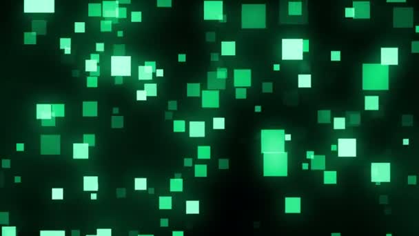 Deeltjes vierkant stof abstracte licht bokeh beweging titels filmische achtergrond vj lus — Stockvideo