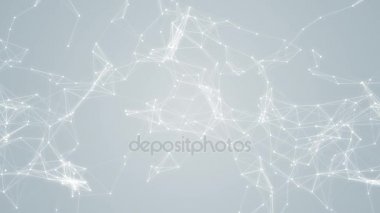 Pleksus soyut ağ teknolojisi iş bilim arka plan vj döngü beyaz