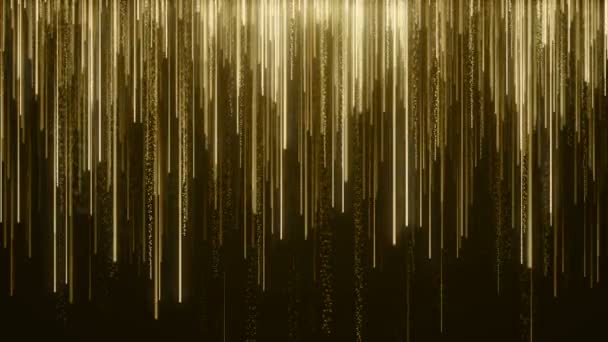 Deeltjes gouden glitter bokeh award stof abstracte achtergrond lus — Stockvideo