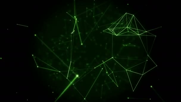 Plexus abstract netwerk titels technologie wetenschap achtergrond vj lus — Stockvideo