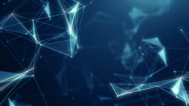 Plexus abstrakt netzwerk titel technologie wissenschaft hintergrund vj loop — Stockvideo