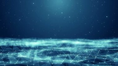 Pleksus ağ başlıkları teknoloji bilim arka plan vj döngü soyut