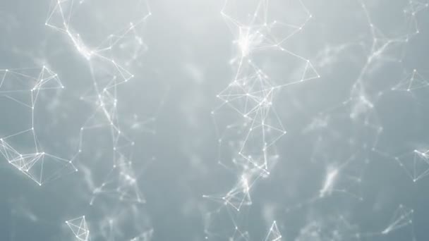 Plexo branco abstrato rede tecnologia negócios ciência fundo vj loop — Vídeo de Stock