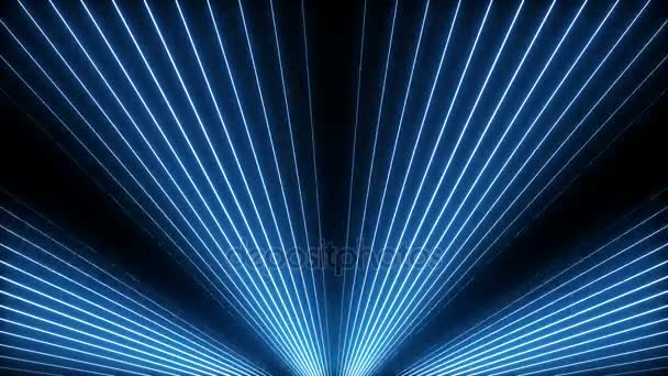 VJ blue light event concert dance music videos stage party abstract led neon tunnel background loop — Stock Video