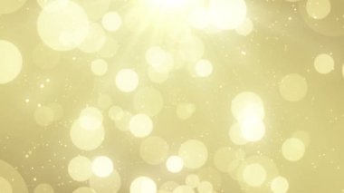 Parçacıklar altın bokeh sim ödülleri toz soyut arkaplan döngüsü