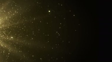 Parçacıklar altın bokeh sim ödülleri toz soyut arkaplan döngüsü