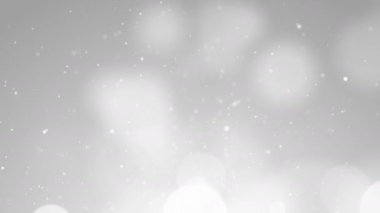 Parçacıklar beyaz iş temiz parlak parıltı bokeh toz arka plan döngü
