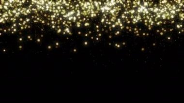 Parçacıklar altın bokeh sim ödülleri toz soyut arkaplan döngüsü