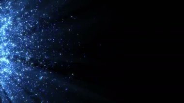 Parçacıklar bokeh toz soyut hareket ışık başlık sinematik arka plan döngü mavi