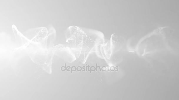 白い粒子ビジネス清潔で明るいキラキラ ボケほこり抽象的な背景ループ — ストック動画