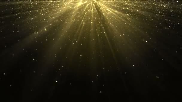 Particelle Oro Bokeh Glitter Premi Polvere Astratto Anello Sfondo — Video Stock