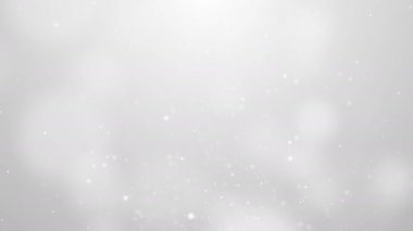Parçacıklar beyaz iş temiz parlak parıltı bokeh toz arka plan döngü