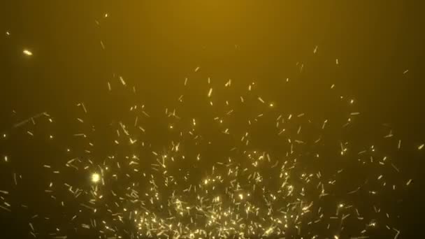 Deeltjes Goud Bokeh Glitter Awards Stof Abstracte Achtergrond Lus — Stockvideo