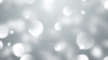 Parçacıklar beyaz iş temiz parlak parıltı bokeh toz arka plan döngü