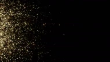 Parçacıklar altın bokeh sim ödülleri toz soyut arkaplan döngüsü